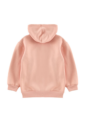 TRENDYOLKIDS Girl's Cotton Hooded Cardigan - Ruffle Detail, Tkdaw25Hi00004