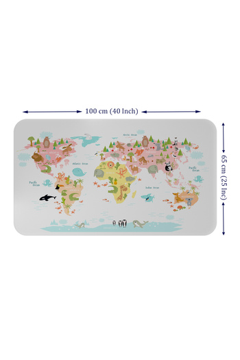 Dropcek eticaret Educational Kids and Baby World Map Wall Sticker - 60x105cm-3777