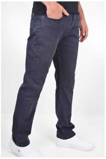 Ünal Giyim Large Size Men's Jeans with High Waist and Zipper
