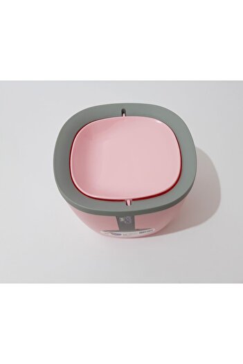 renkli çiçekler Trash Can Countertop Plastic with Swivel Lid Pink Color Mini Trash Can for Home Office
