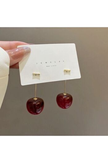 ZERAFET Trendy Cherry Earrings Patterned