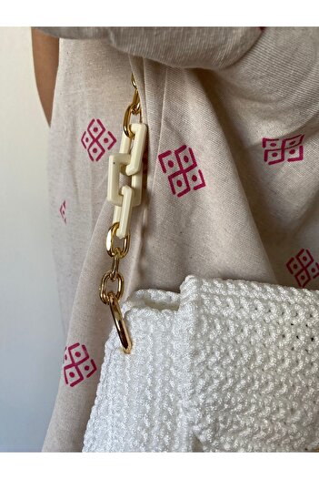 Nillys Kadın Kapaklı Polyester Makrome Örgü Astarlı Kol Çantası (26X17)