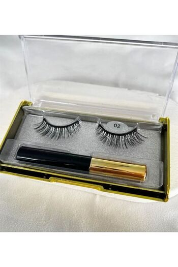 EBMER Eyeliner Hediyeli Manyetik Mıknatıslı Doğal Ipek Takma Kirpik