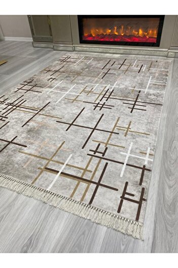 ALLGELSİN DİJİTAL BASKI YIKANABİLİR KAYMAZ TABAN HALI ALTI METREKARE SALON OTURMA ODASI HALISI 200x300cm 6m2