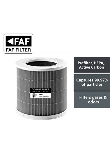 FAF FİLTRE 4 Kompakt Filtre 360 Ttrue Cam Hepa Yeni Formullü Filtre 4 Compact Filtresi Siyah