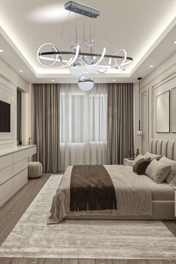 ALDEMO Modern Sarkıt Kıvrımlı Çember 3 Renk PowerLed Krom 3 Toplu Led Avize