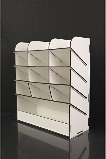 kutuTR 12 Compartment Cross Pen Holder Organizer - Office Organizer, Gift (White), Assembled