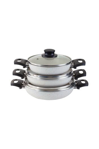 Dora Granitta 18 20 22 Cm 6 Piece Cream Covered Omelet/Sahan Pan Set