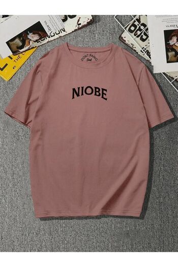 DEEPSENCE Чоловіча футболка Oversize Nıobe з принтом на спині, колір цегла