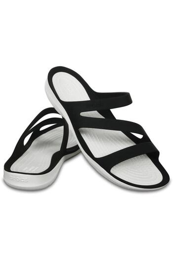 Crocs Жіночі капці Swiftwater Sandal 20399866 Чорно-білі