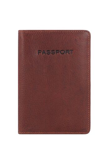 Burkely Antique Avery passport case RFID leather 10 cm