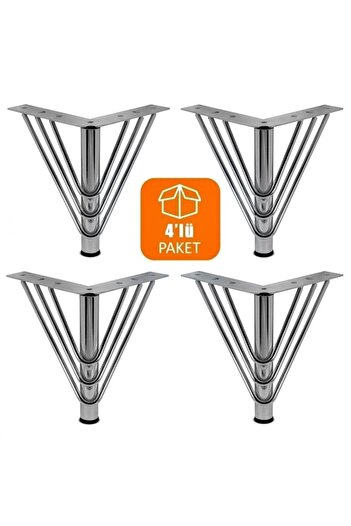 ALBATROS Vanessa Model Metal Mobilya, Koltuk, Kanepe, Tv Ünitesi Ayakları Metal ( 4 Adet )