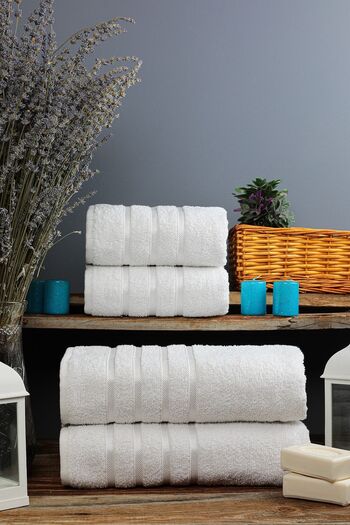 SHAL HOME 100% Cotton 4-Piece Bathroom Set -diomand-