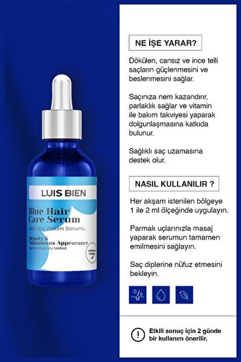 Luis Bien Blue Hair Serum |   Anti-Hair Loss and Strengthening |   30ml |   Hair Strengthening