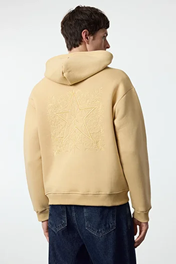 Trendyol Collection Oversize φούτερ με κουκούλα με λεπτομέρεια κεντήματος - TMNAW25SW00142