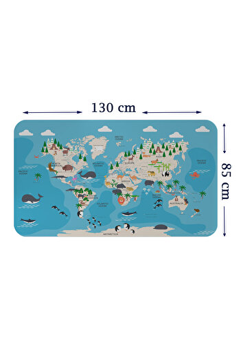 Dropcek eticaret Educational World Map World Atlas Children's and Baby's Room Wall Sticker-85x130-3802