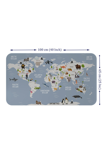 Dropcek eticaret Educational World Map World Atlas Children's and Baby's Room Wall Sticker - 60x105-3789