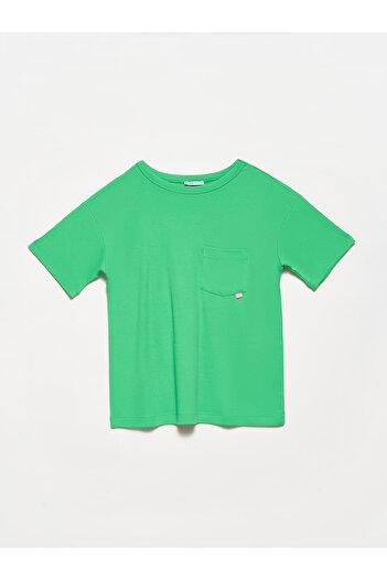 Dilvin 30132 Crew Neck T-shirt-πράσινο