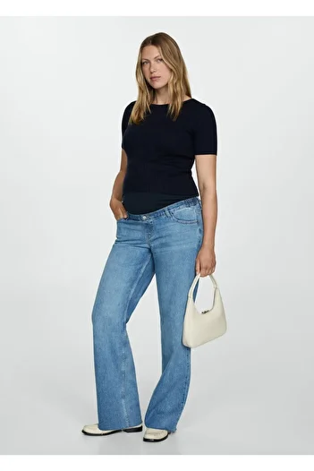 MANGO Woman Wideleg Pregnant Jeans