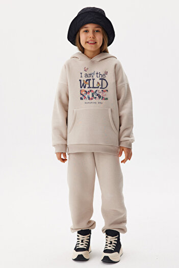 MYADA New Season Premium Wild Rose Girl's Tracksuit Set - 11028