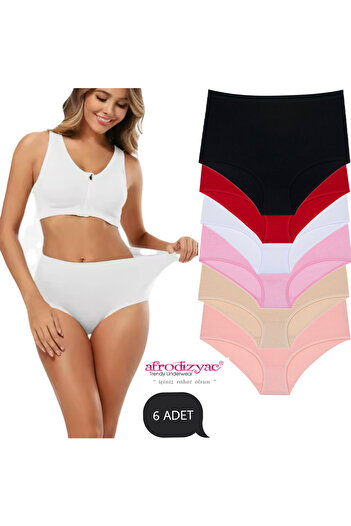 Afrodizyac 6 Συσκευασίες Extra High Waist Bamboo Batos - Μαλακό και ελαστικό