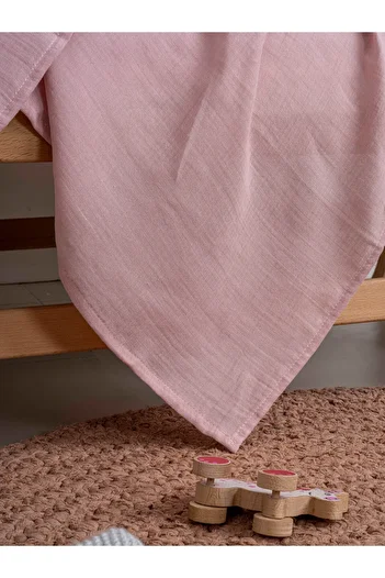 RASERSA Pink Double Layer Muslin Blanket - 100x110 Cm