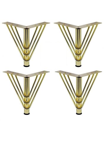 ALBATROS Vanessa Model Metal Furniture, Sofa, Sofa, TV Unit Legs Metal (4 Pieces)