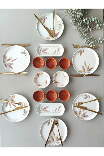 Areyma Autumn Model Breakfast Set for 6 People - 16 Pieces