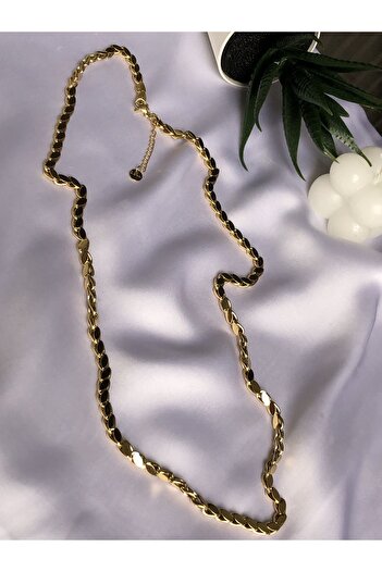 yadeco jewellery Kararmaz Çelik 60 cm Arpa Pullu Zincir (+5cm uzatma zincirli)