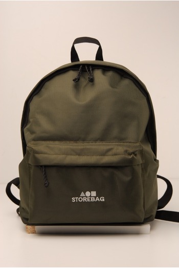ALLStore Unisex School and Travel Green 2-Compartment Lined Backpack - Khaki