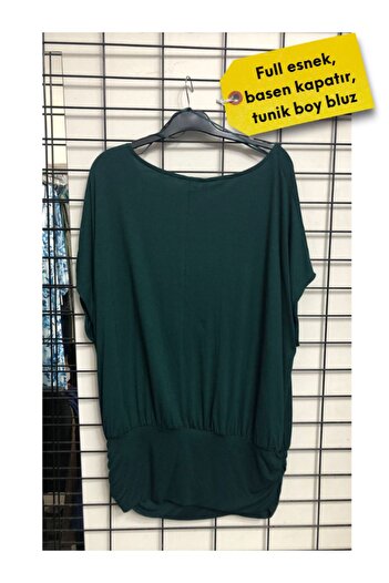 Elegant Full Flexible, Plus Size, Tunic Length Blouse