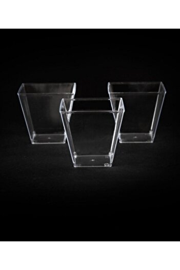 Kristal 120cc Acrylic Prism Cubic Bowl - 12 Pieces Without Lid