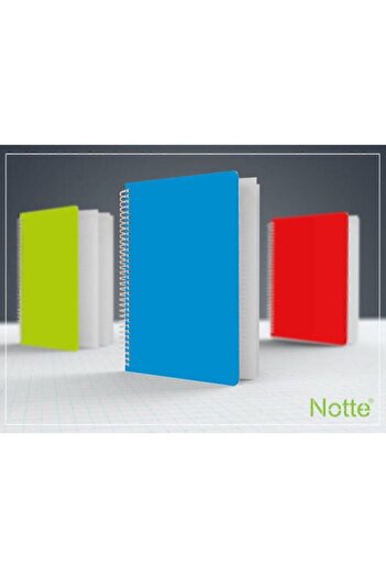 Notte Spiral Plastic Cover 60 Sheets Checkered A4 Notebook