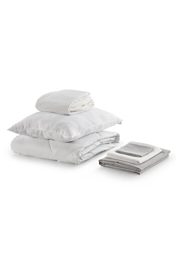 Doqu Home Single Advantageous Sleeping Set - Quilt+Pillow+Duvet Cover+Alez - Back to School Set