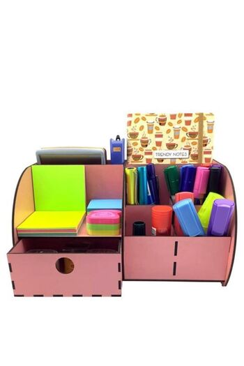 Need Desktop Organizer Wooden Organizer Set Pink