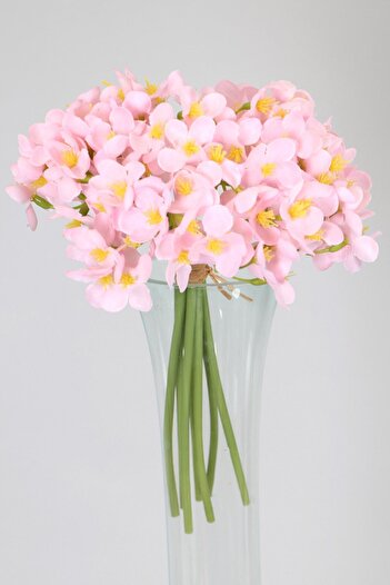 Yapay Çiçek Deposu Buchet de flori artificiale din smalț de calitate 26 cm roz