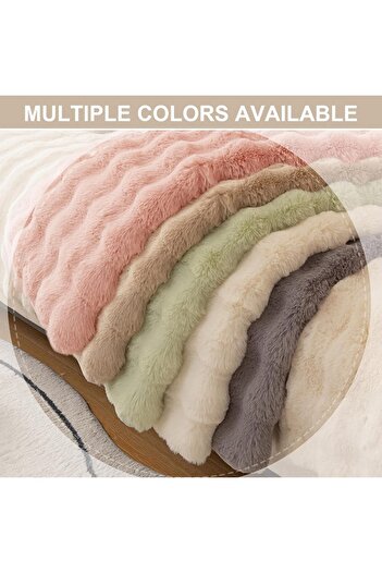 BALADI HOME Kalın Tavşan Peluş Baklava Desen Üç Kişilik Kanepe ( 1adet ) Ölçüm 80*190cm Oturmak Için Sadece