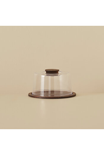 Bella Maison Nora Wooden Cake Jar Natural (16 cm)