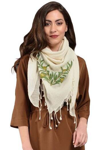 Dosimira Square Olive Shawl