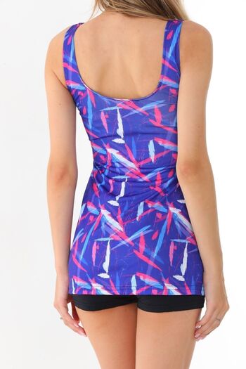 segiza Patterned Strap Swimsuit with Shorts - Brush