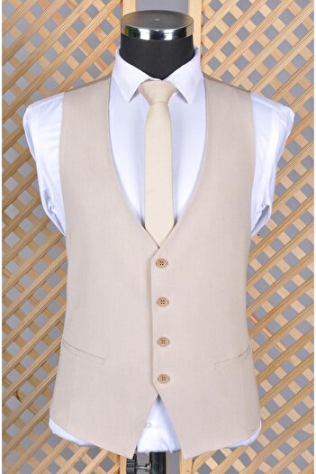 BAGGI MONO COLLAR DOUBLE KNITTED DOUBLE TEAR-FREE VEST MINK