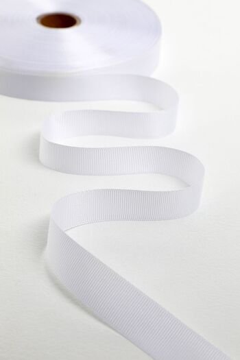AkalBatu No1 50m White 2 cm Grosgrain Ribbon