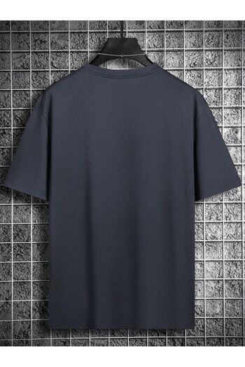 Black Sokak Anthracite Oversize Men's T-Shirt - Monte Carlo Printed
