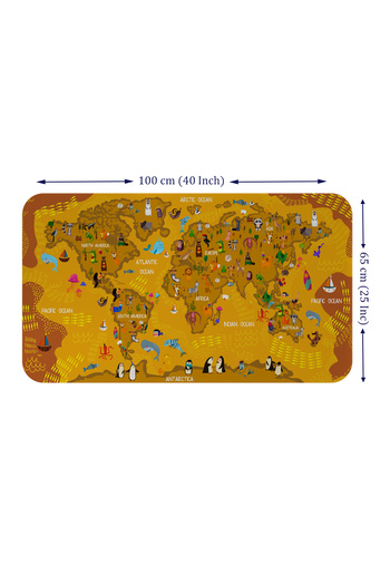 Dropcek eticaret World Map Wall Sticker for Educational Kids and Baby Room - 60x105mm-3781