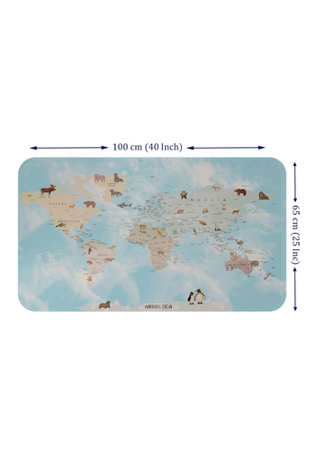 Dropcek eticaret Educational World Map World Atlas Children's and Baby's Room Wall Sticker -60x105-3828