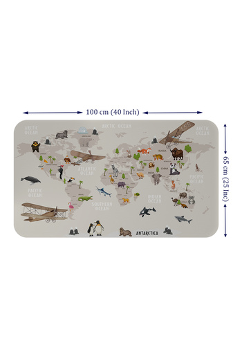 Dropcek eticaret Educational World Map World Atlas Children's and Baby's Room Wall Sticker - 60x105-3797