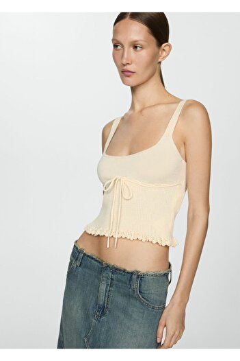 MANGO Woman Bowknot Woven Blouse