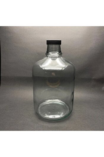 TAMU 5 Lt Glass Bottle Water and Oil Bottle Glass Bottle with Black Cap Glass Water Bottle