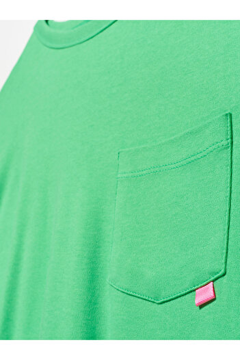 Dilvin 30132 Crew Neck T-shirt-πράσινο