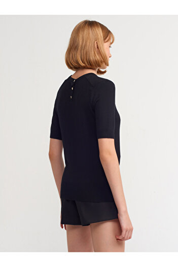 Dilvin 80813 Belted Double Mini Short Skirt-Black